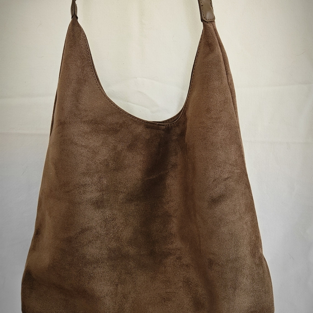 Classic Brown Suede Shoulder Bag